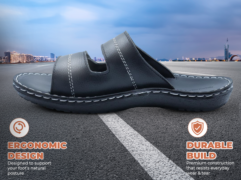 Men’s Open-Toe Sandals With Velcro Straps | TPG-3023 A+ Content
