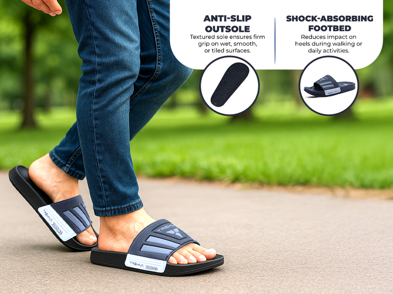 Comfort Unisex Slides With Soft & Flexible Footbed | TSG-2004 A+ Content