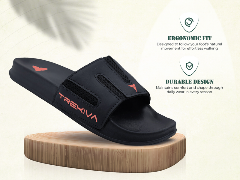 Comfort Unisex Slides With Soft & Flexible Footbed | TSG-2005 A+ Content
