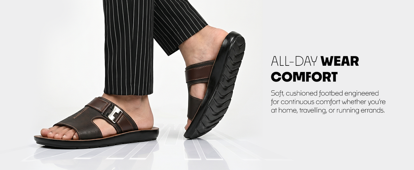 Men’s Open-Toe Slip-On Sandals With Arch Support | TPG-3035 A+ Content