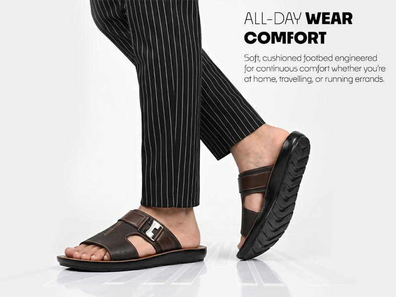 Men’s Open-Toe Slip-On Sandals With Arch Support | TPG-3035 A+ Content