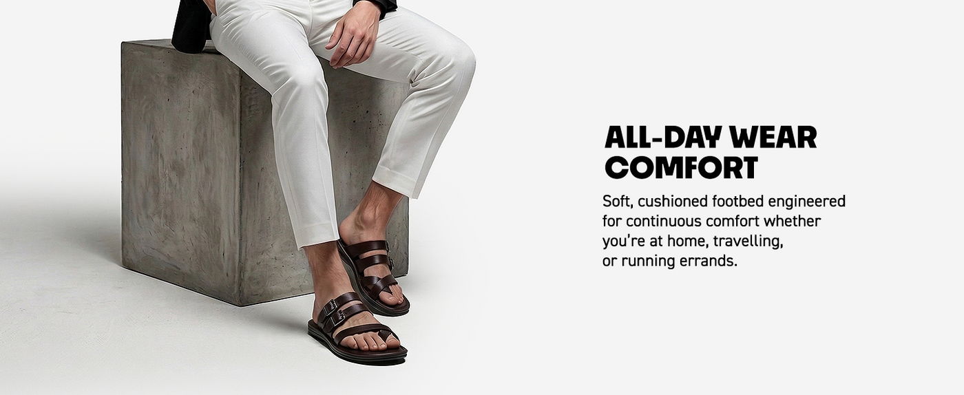 Men’s Stylish Open-Toe Sandals With Cross Straps | TPG-3070 A+ Content