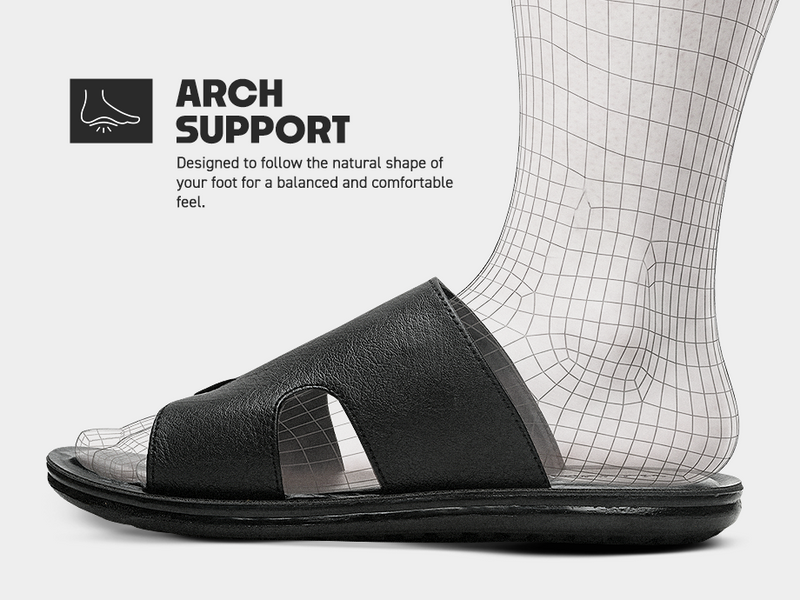 Men’s Slip-On Sandals With Arch Support | TPG-3074 A+ Content