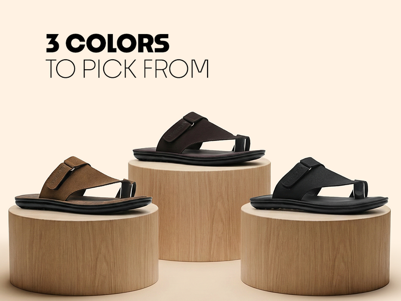 Men’s Open-Toe Sandals With Velcro Closure | TPG-3072 A+ Content