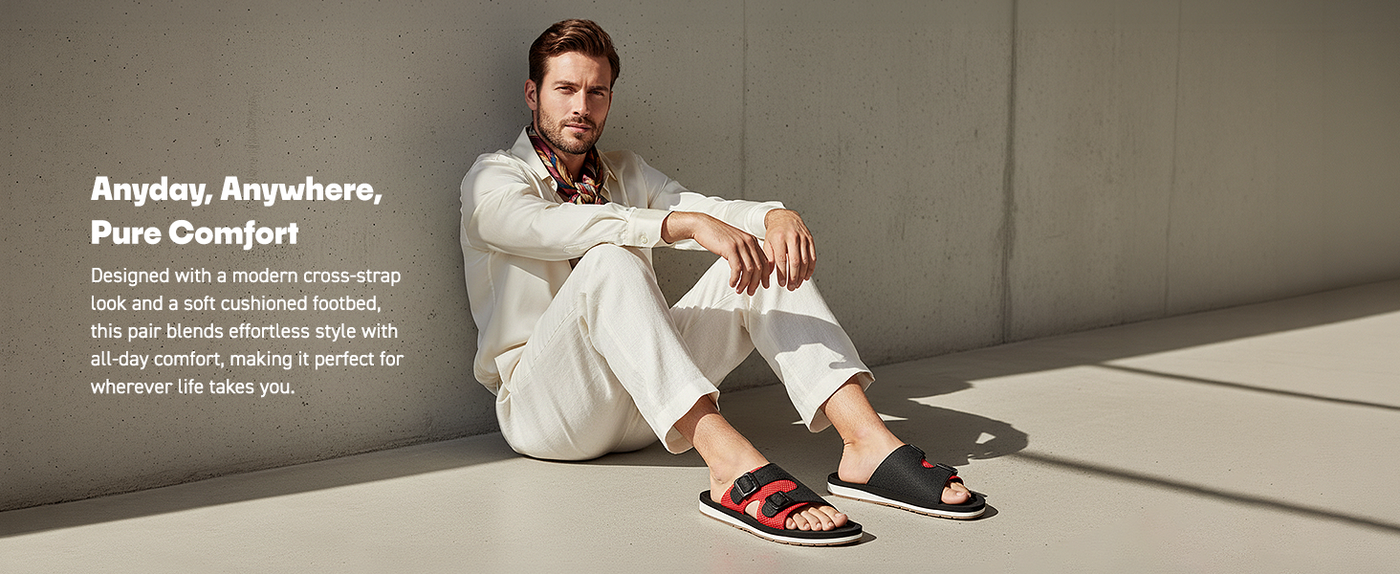 Flip-Flops With Breathable Mesh Top | TFG-1057 A+ Content