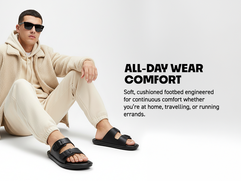 Men’s Cross-Straps Sandals With Buckle Closure | TPG-3071 A+ Content