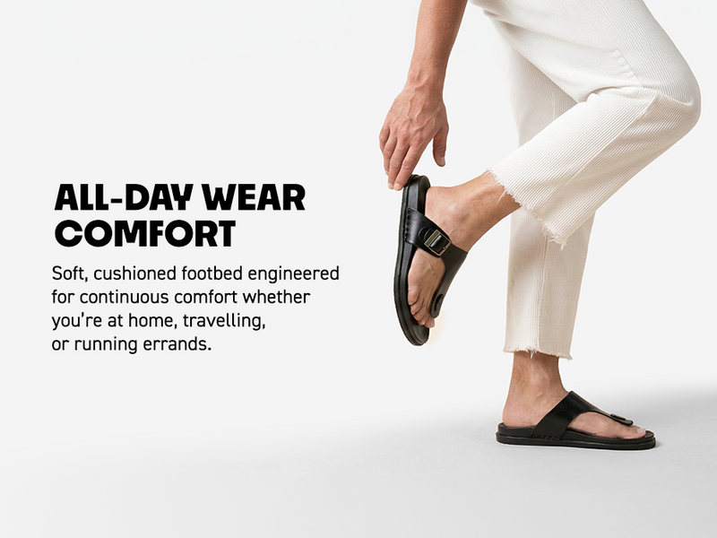 Men’s Sandals With Criss Cross Straps & Buckle Closure | TPG-3081 A+ Content