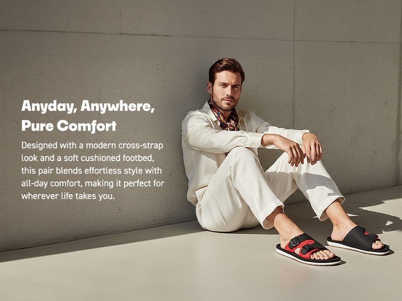 Flip-Flops With Breathable Mesh Top | TFG-1057 A+ Content