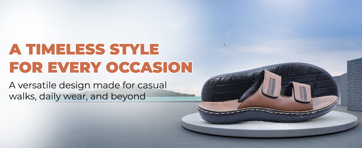 Men’s Open-Toe Sandals With Velcro Straps | TPG-3023 A+ Content