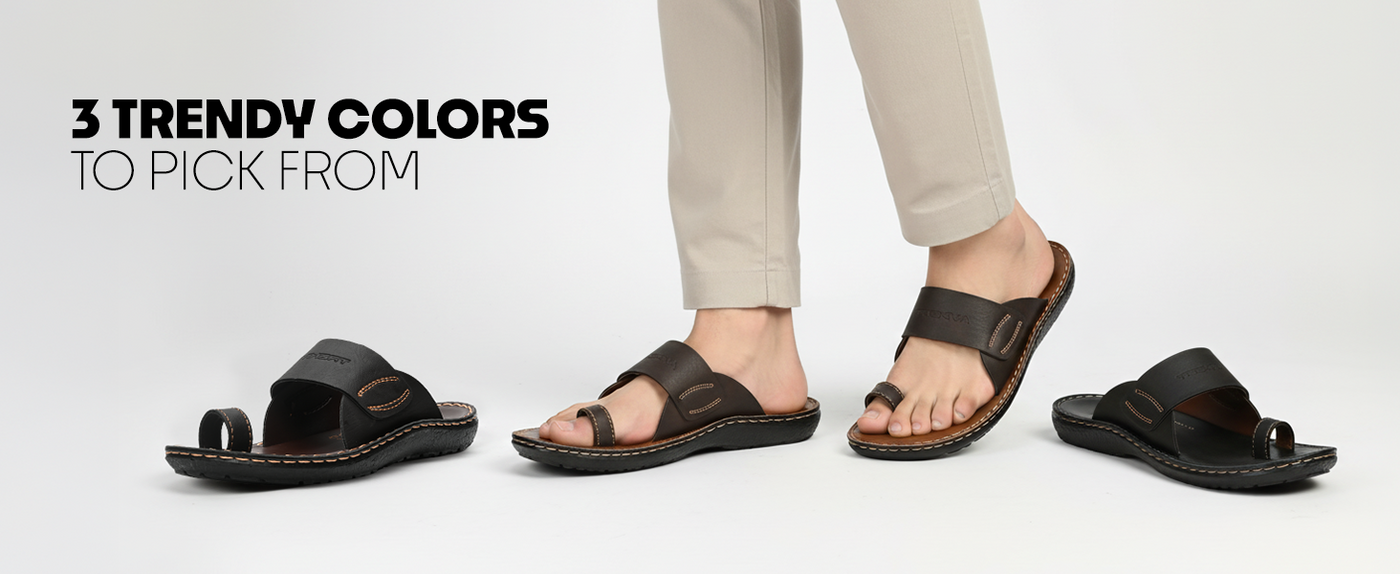 Men’s Open-Toe Slip-On Sandals With Arch Support | TPG-3036 A+ Content