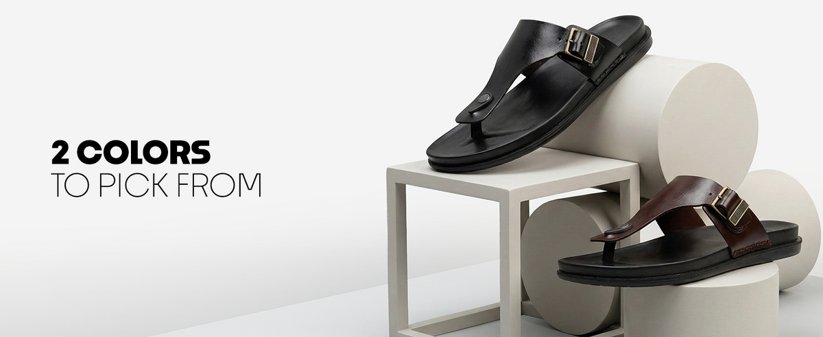 Men’s Slip-On Sandals With Buckle Closure | TPG-3082 A+ Content