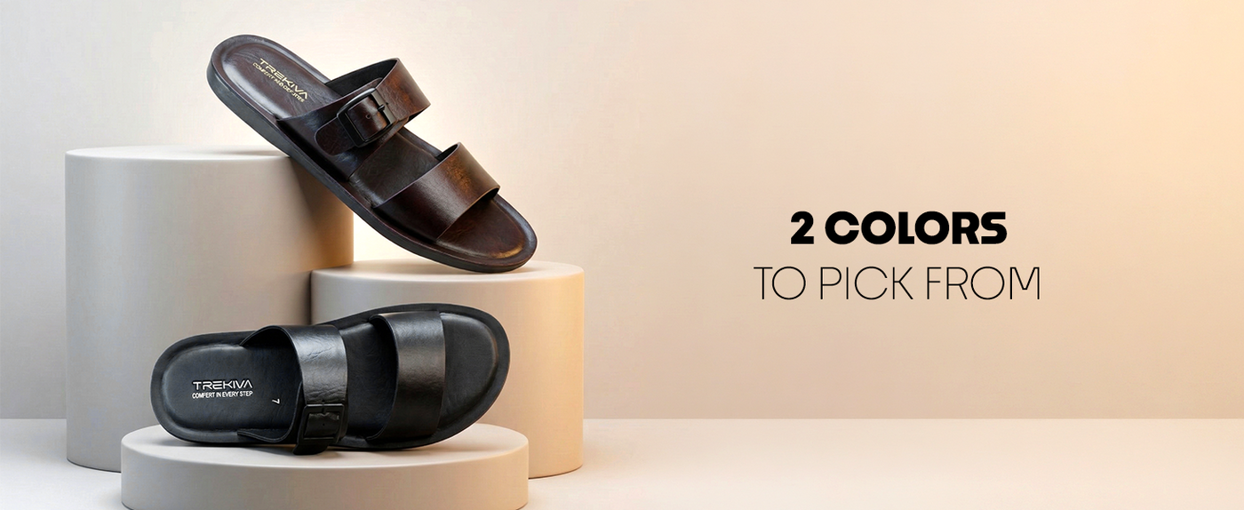 Men’s Cross Strap Sandals With Buckle Closure | TPG-3078 A+ Content