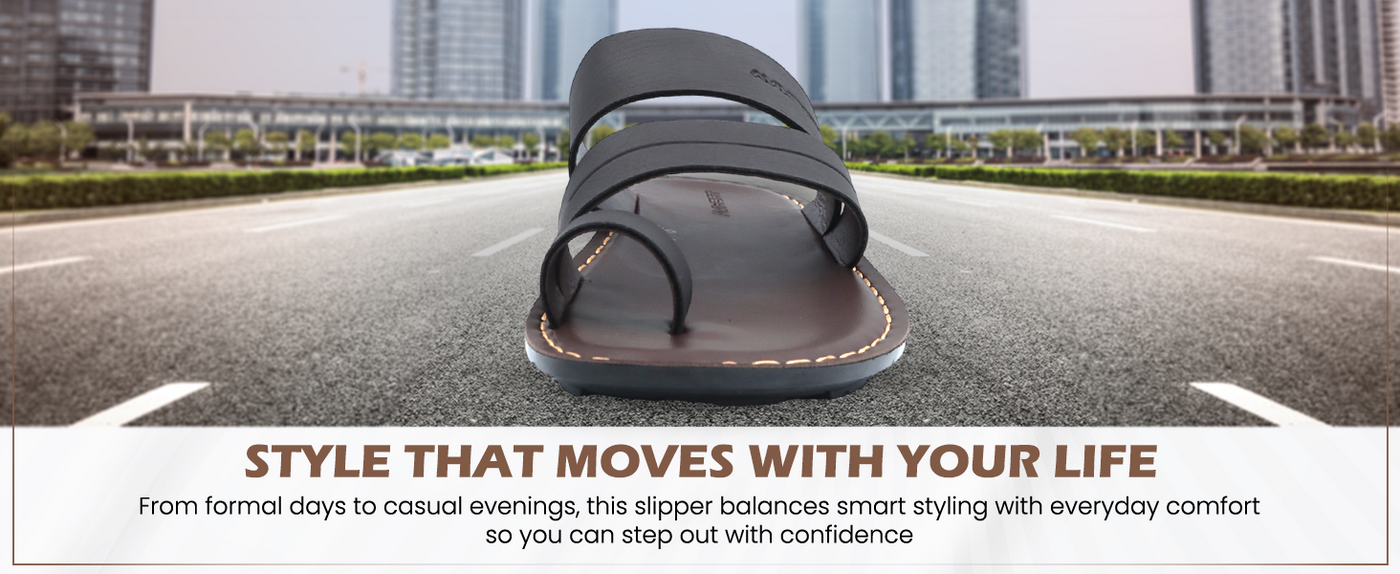 Men’s Open-Toe Slip-On Sandals With Cross Straps | TPG-3050 A+ Content