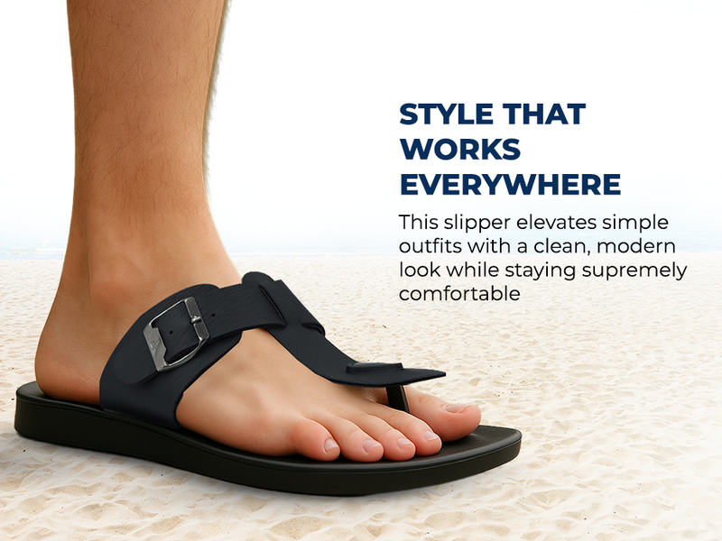 Men’s Slip-On Sandals With Adjustable Buckle Closure | TPG-3051 A+ Content