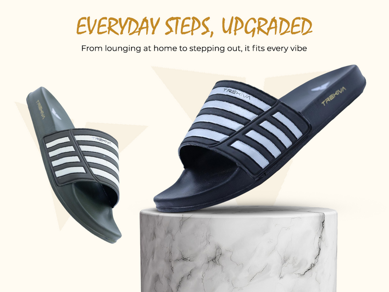 Comfort Unisex Slides With Soft & Flexible Footbed | TSG-2002 A+ Content