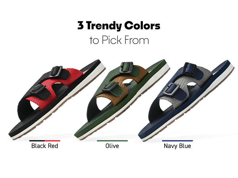 Flip-Flops With Breathable Mesh Top | TFG-1057 A+ Content