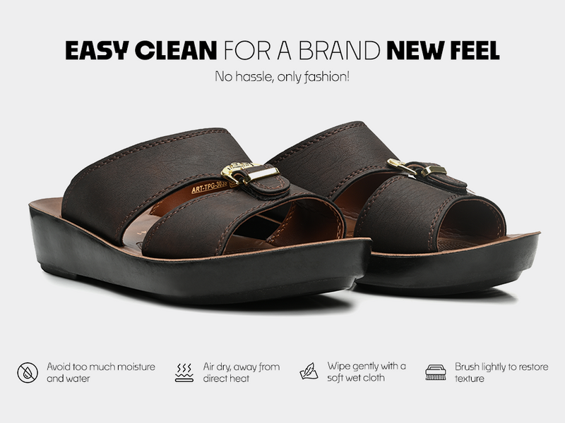 Men’s Buckle Top Open-Toe Slip-On Sandals | TPG-3039 A+ Content