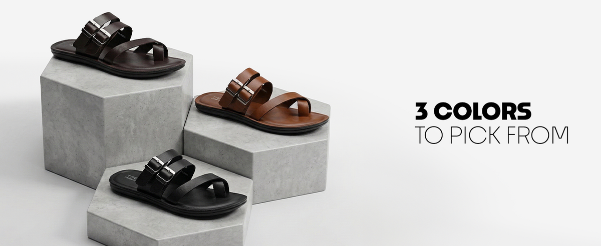Men’s Stylish Open-Toe Sandals With Cross Straps | TPG-3070 A+ Content