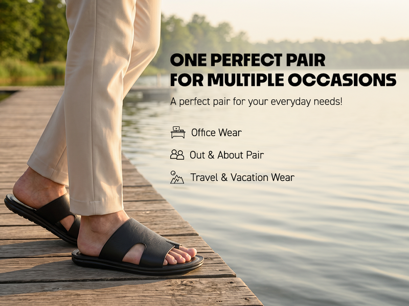 Men’s Slip-On Sandals With Arch Support | TPG-3074 A+ Content