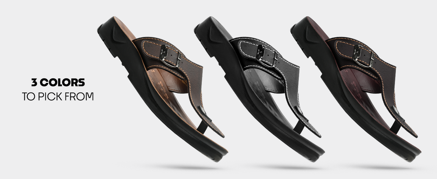 Men’s Open-Toe Sandals With Adjustable Buckle Closure | TPG-3037 A+ Content