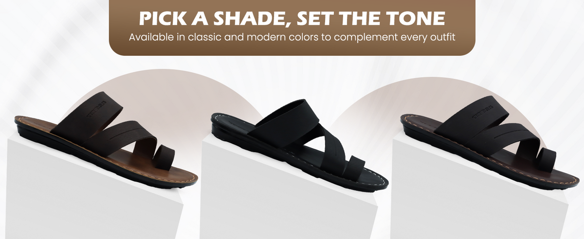 Men’s Open-Toe Slip-On Sandals With Cross Straps | TPG-3050 A+ Content