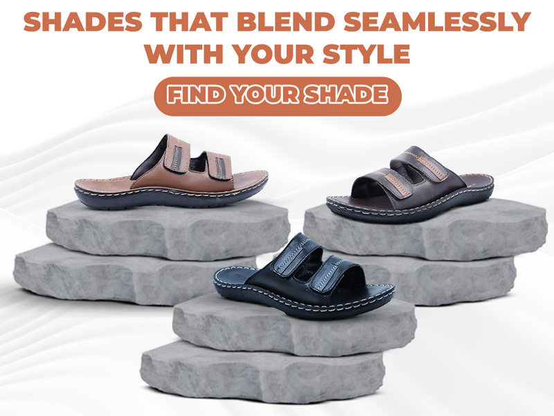 Men’s Open-Toe Sandals With Velcro Straps | TPG-3023 A+ Content