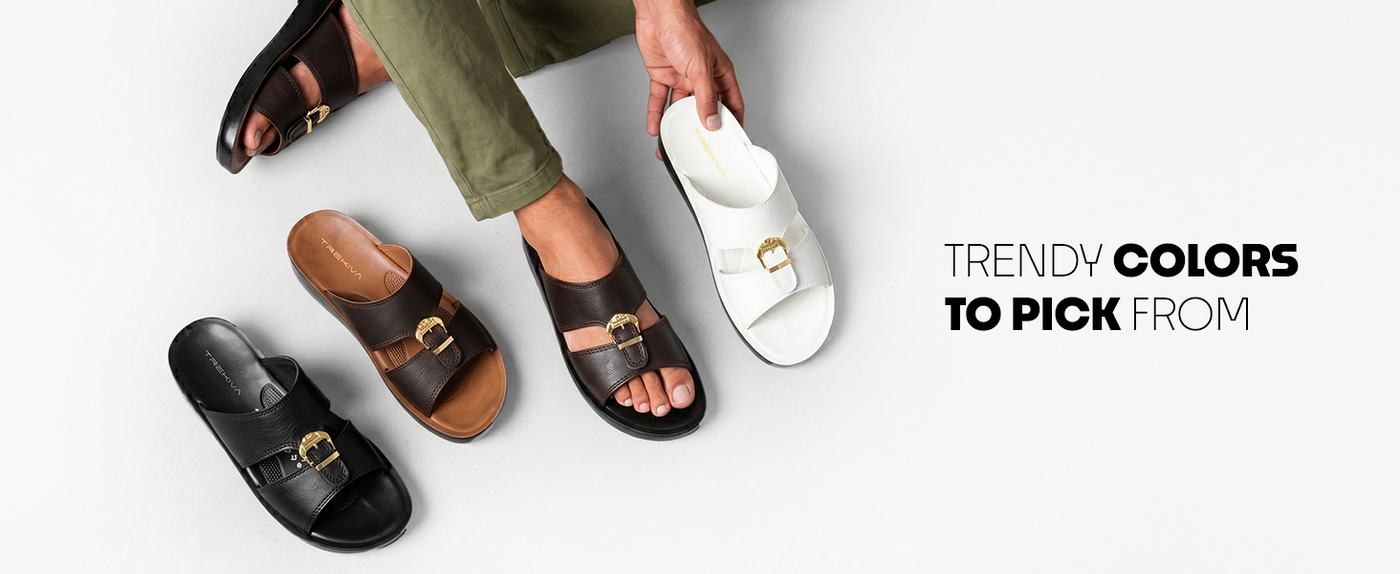 Men’s Buckle Top Open-Toe Slip-On Sandals | TPG-3039 A+ Content