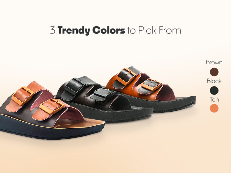 Men’s Everyday Slip-On Sandals With Arch Support | TPG-3041 A+ Content