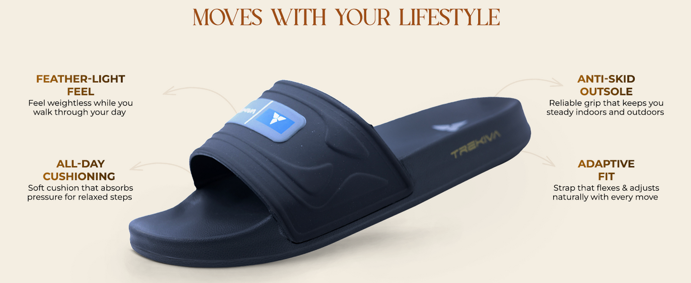 Comfort Unisex Slides With Soft & Flexible Footbed | TSG-2001 A+ Content