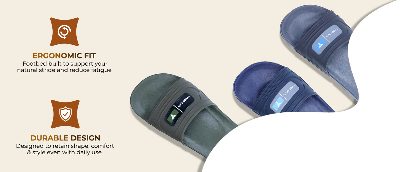Comfort Unisex Slides With Soft & Flexible Footbed | TSG-2001 A+ Content